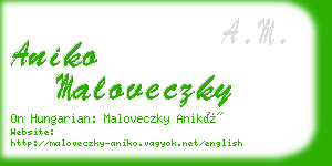 aniko maloveczky business card